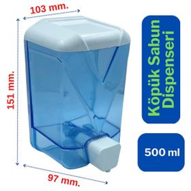 Wespa 500 ml Plastik Şeffaf Köpük Sabun Dispenseri