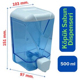 Wespa 500 ml Plastik Şeffaf Köpük Sabun Dispenseri