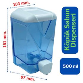 Wespa 500 ml Plastik Şeffaf Köpük Sabun Dispenseri