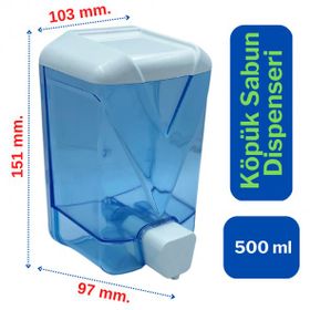 Wespa 500 ml Plastik Şeffaf Köpük Sabun Dispenseri