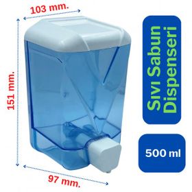 Wespa 500 ml Plastik Şeffaf Sıvı Sabun Dispenseri