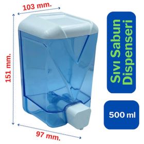 Wespa 500 ml Plastik Şeffaf Sıvı Sabun Dispenseri