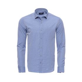 Wessi Armürlü Slimfit Mavi Gömlek
