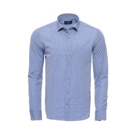 Wessi Armürlü Slimfit Mavi Gömlek