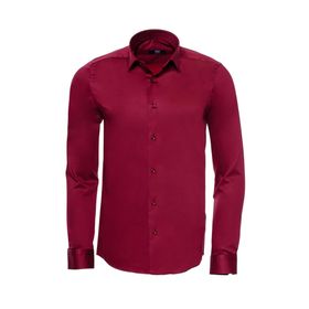 Wessi Bordo Slimfit Uzun Kollu Erkek Gömlek