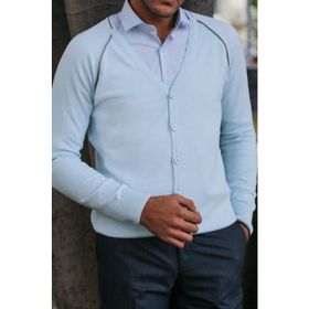Wessi Buz Mavi Pamuk Hırka