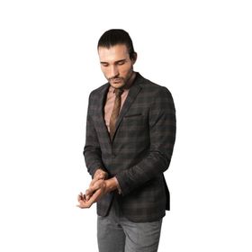 Wessi C-58EYC-34-82 Ekose Desenli Yün Slimfit Ceket