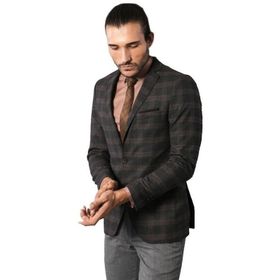 Wessi C-58EYC-34-82 Ekose Desenli Yün Slimfit Ceket