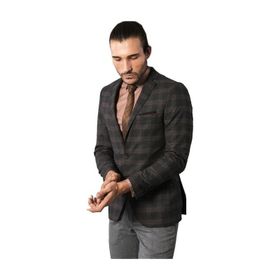 Wessi C-58EYC-34-82 Ekose Desenli Yün Slimfit Ceket