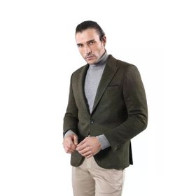 Wessi C-58Y-69-90 Yün Tek Düğmeli Yeşil Slim Fit Ceket