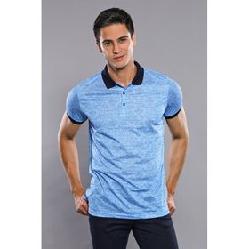 Wessi Çiçekli Desenli Polo Yaka Turkuaz Erkek T-shirt