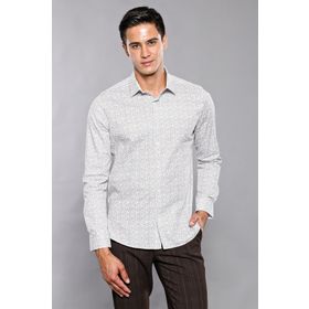 Wessi Desenli Slim Fit Uzun Kollu Gömlek