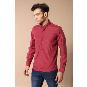 Wessi Erkek Kırmızı Ekoseli Slim Fit Gömlek