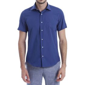 Wessi Erkek Lacivert Terikoton Slim Fit Gömlek