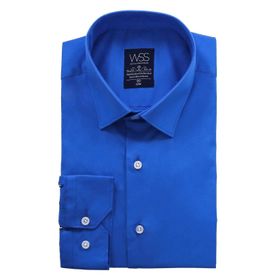 Wessi Erkek Mavi Armürlü Slim Fit Gömlek
