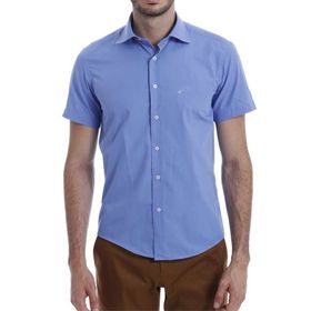 Wessi Erkek Mavi Terikoton Slim Fit Gömlek
