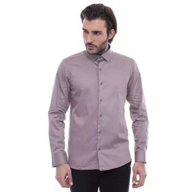 Wessi Gri Slimfit Uzun Kollu Erkek Gömlek