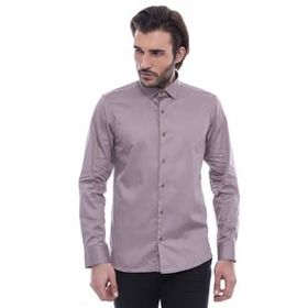 Wessi Gri Slimfit Uzun Kollu Erkek Gömlek
