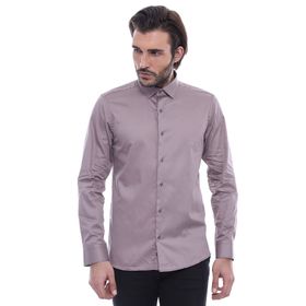 Wessi Gri Slimfit Uzun Kollu Erkek Gömlek