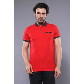 Wessi Kırmızı Polo Yaka Erkek T-shirt