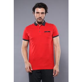 Wessi Kırmızı Polo Yaka Erkek T-shirt