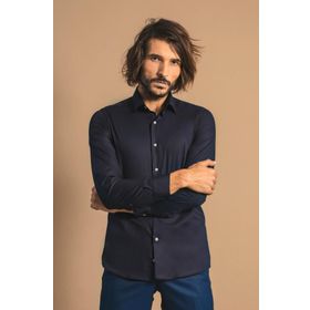 Wessi Lacivert Slim Fit Erkek Gömlek