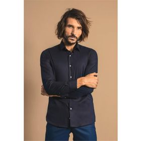 Wessi Lacivert Slim Fit Erkek Gömlek
