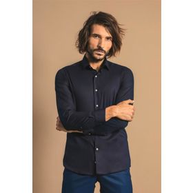 Wessi Lacivert Slim Fit Erkek Gömlek