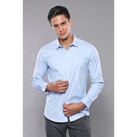 Wessi Mavi Slim Fit Erkek Gömlek