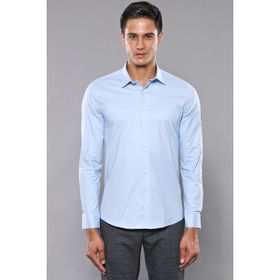 Wessi Mavi Slim Fit Erkek Gömlek