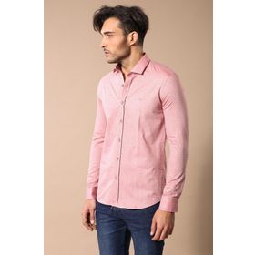 Wessi Pembe Pamuklu Erkek Gömlek