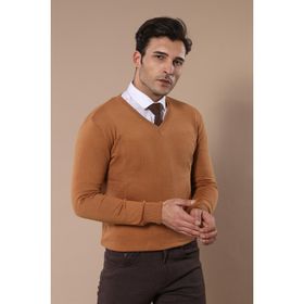 Wessi V Yaka Kahve Triko