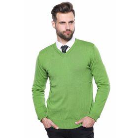 Wessi V Yaka Yeşil Triko