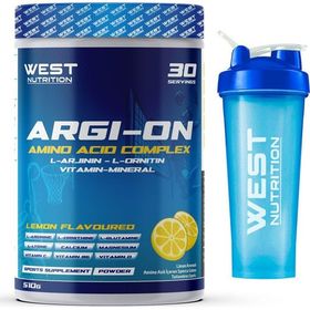 West Nutrition ARGION L-Arjinin L-Ornitin 510 Gr 30 Servis Limon Aromalı Amino Asit