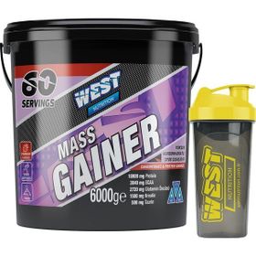West Nutrition Mass Gainer 6000 gr 60 Servis - Çikolata Aromalı Karbonhidrat Tozu
