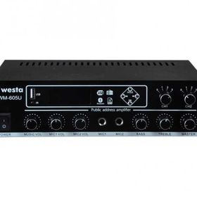 Westa WM-605U 100 W Trafolu Çift Bölgeli USB - MP3 Amfi