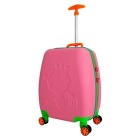 Wexta WX-412 Şapkalı Kız Pembe Kız Çocuk Valizi