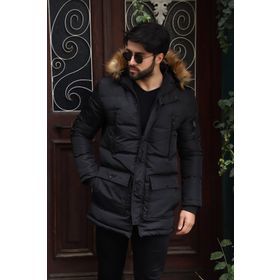 Weyeze AB-K50082 Çıkarılabilir Kürklü Şişme Erkek Mont
