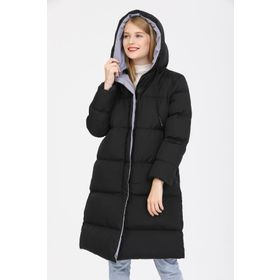 Weyeze AC-K50251LNS Siyah Çift Taraflı Kadın Uzun Şişme Mont