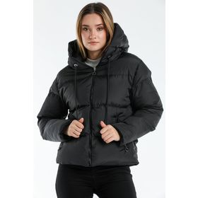 Weyeze AC-Y50230LNW Siyah Kadın Kapüşonlu Şişme Mont