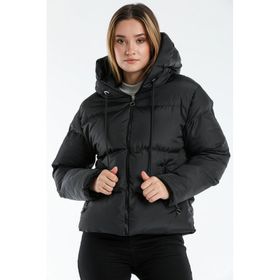 Weyeze AC-Y50230LNW Siyah Kadın Kapüşonlu Şişme Mont