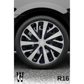 Whigor C112 BMW 4 Adet Siyah-Gri 16 inç Jant Kapağı
