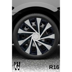 Whigor C124 BMW 4 Adet Siyah-Gri 16 inç Jant Kapağı