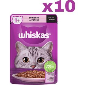 Whiskas 10x85 gr Somonlu Kedi Yaş Maması