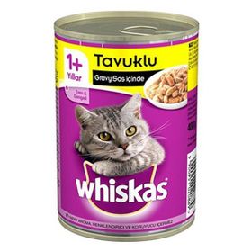 Whiskas 12x400 gr Tavuklu Yetişkin Konserve Kedi Maması