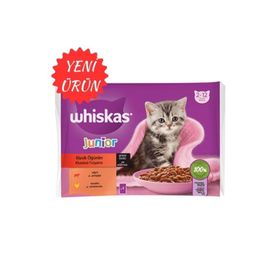 Whiskas 13 Adet 4x85 gr Junior Yavru Klasik Öğünler Sığırlı Tavuklu Kedi Maması