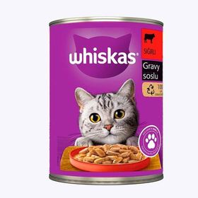 Whiskas 24x85 gr Biftekli Yetişkin Konserve Kedi Maması