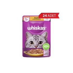 Whiskas 24x85 gr Pouch Jöle İçinde Tavuklu Yetişkin Kedi Konservesi