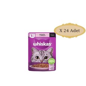 Whiskas 24x85 gr Pouch Somonlu Yetişkin Kedi Mama