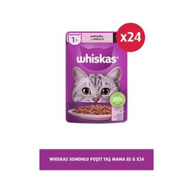 Whiskas 24x85 gr Pouch Somonlu Yetişkin Kedi Mama